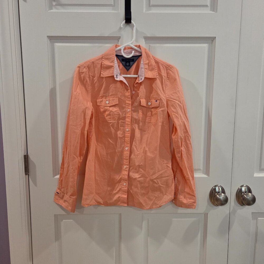 Tommy Hilfiger Tab Sleeve Button Down Shirt